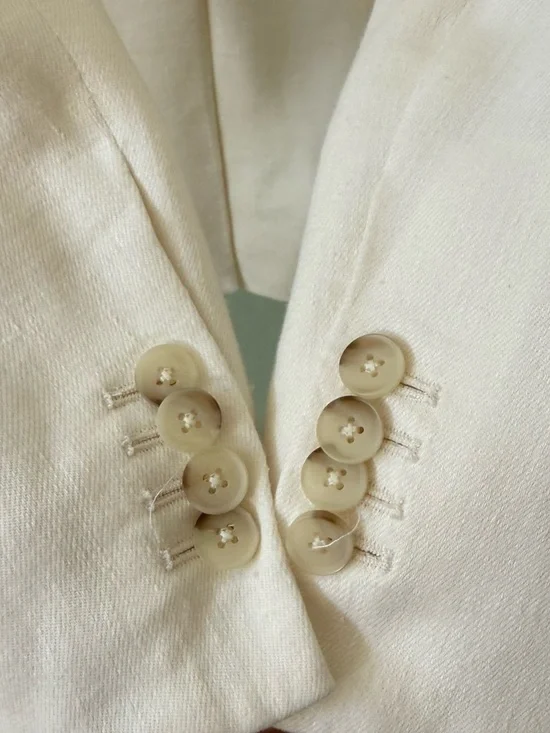 VERONICA BEARD Upcollar Dickey Jacket in White Sz 2